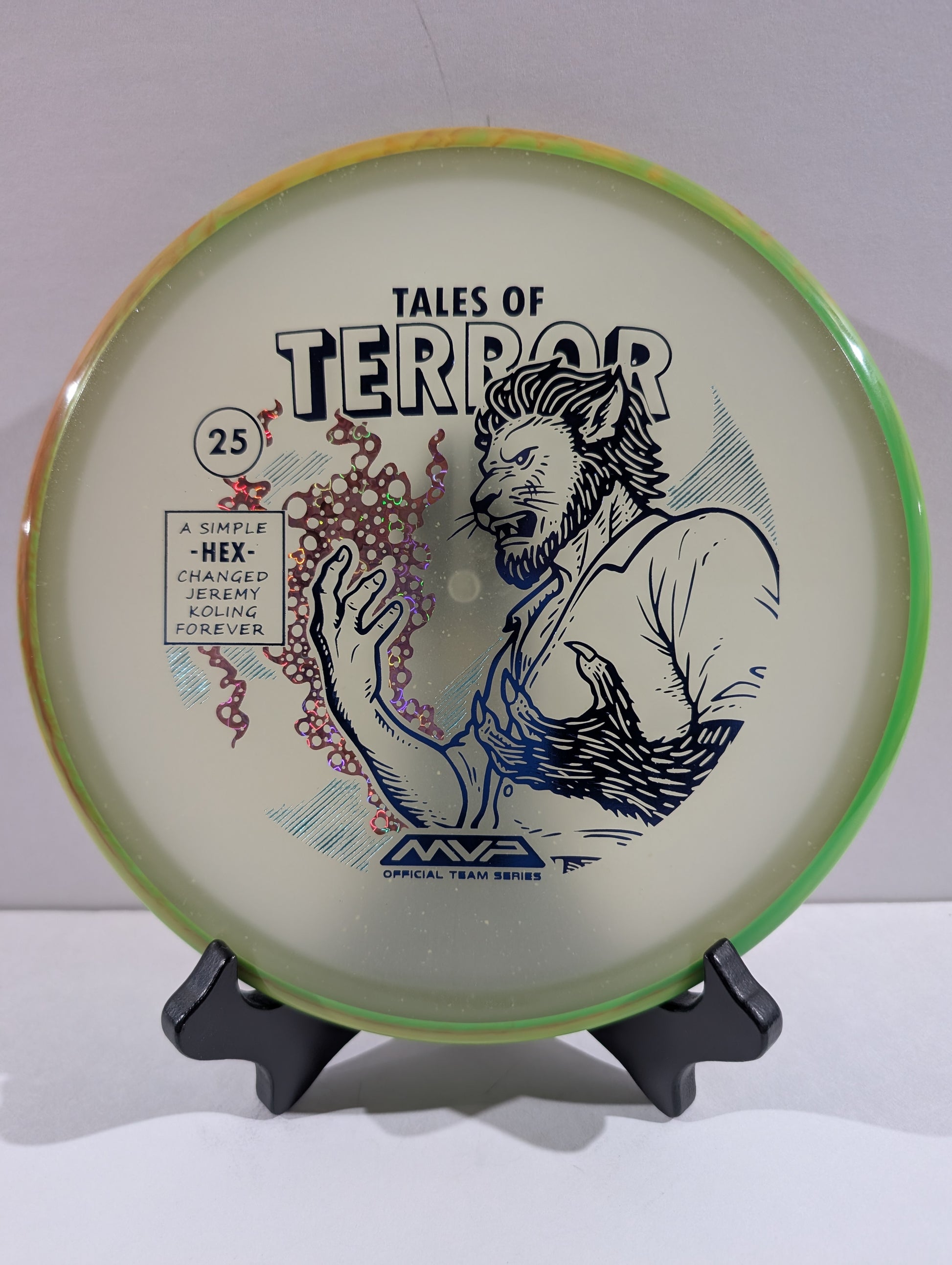 Glow-Green-Orange Hex Disc