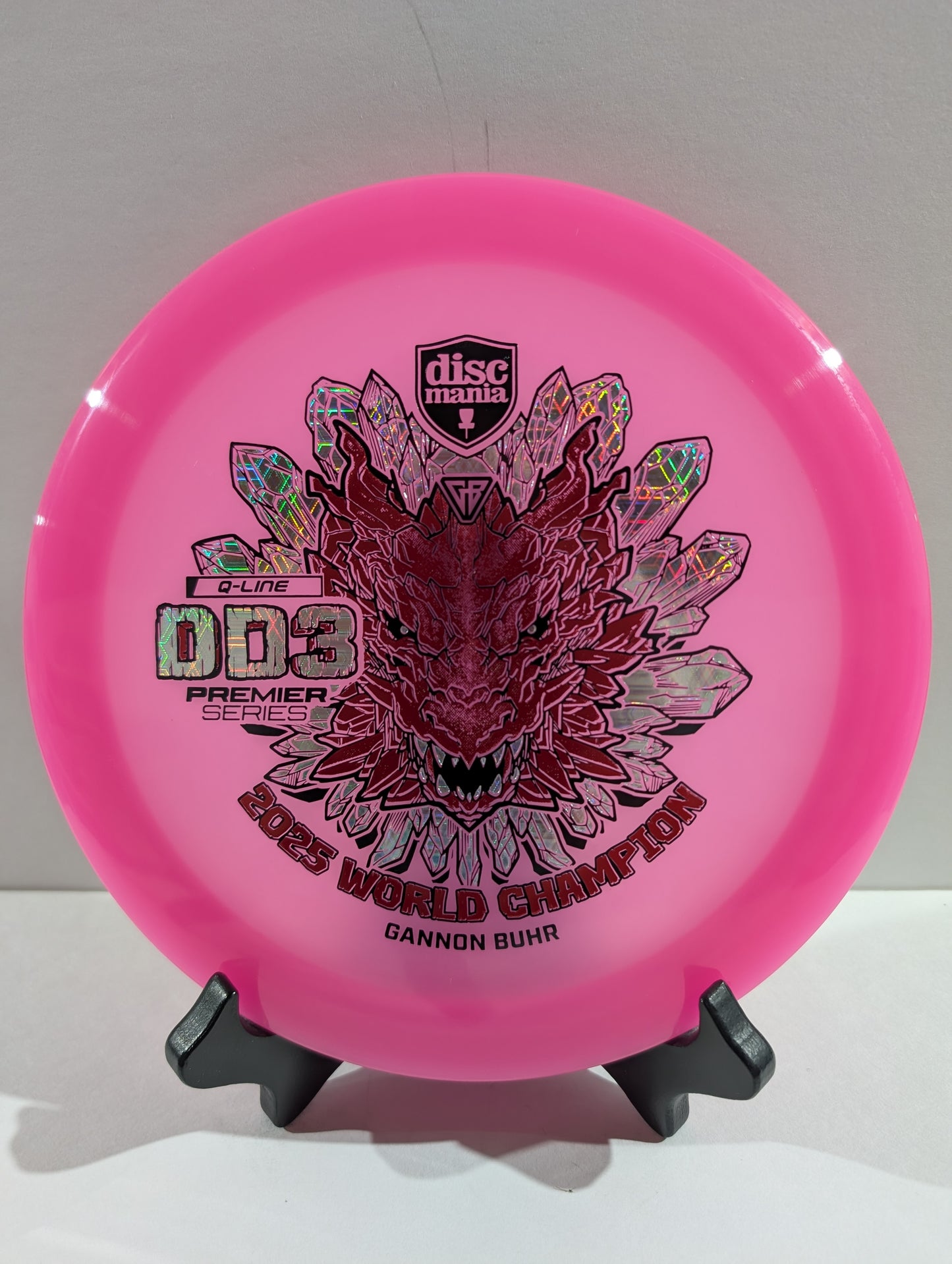 Pink DD3 Disc with red dragon stamp
