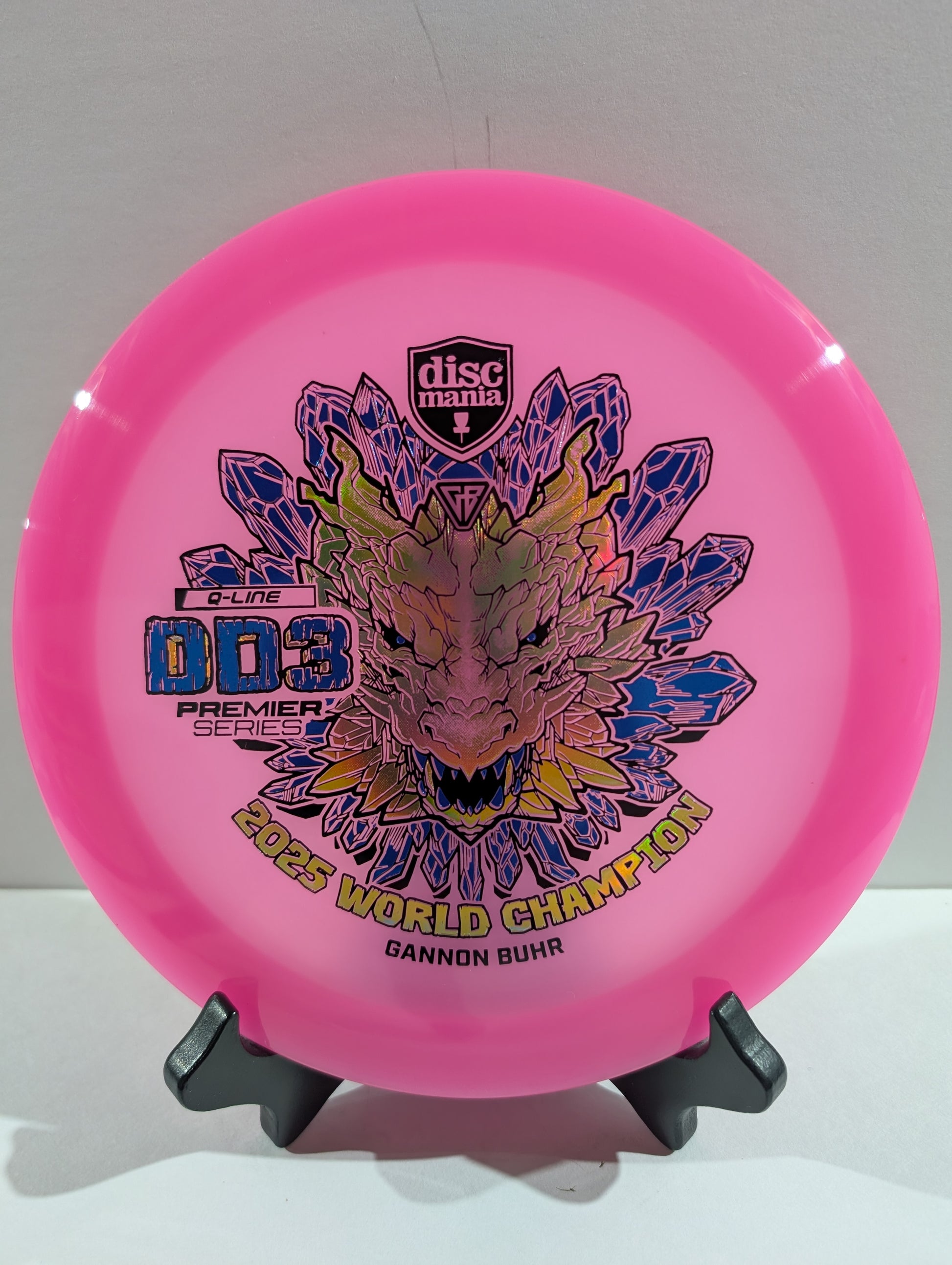 Pink DD3 Disc with gold dragon stamp