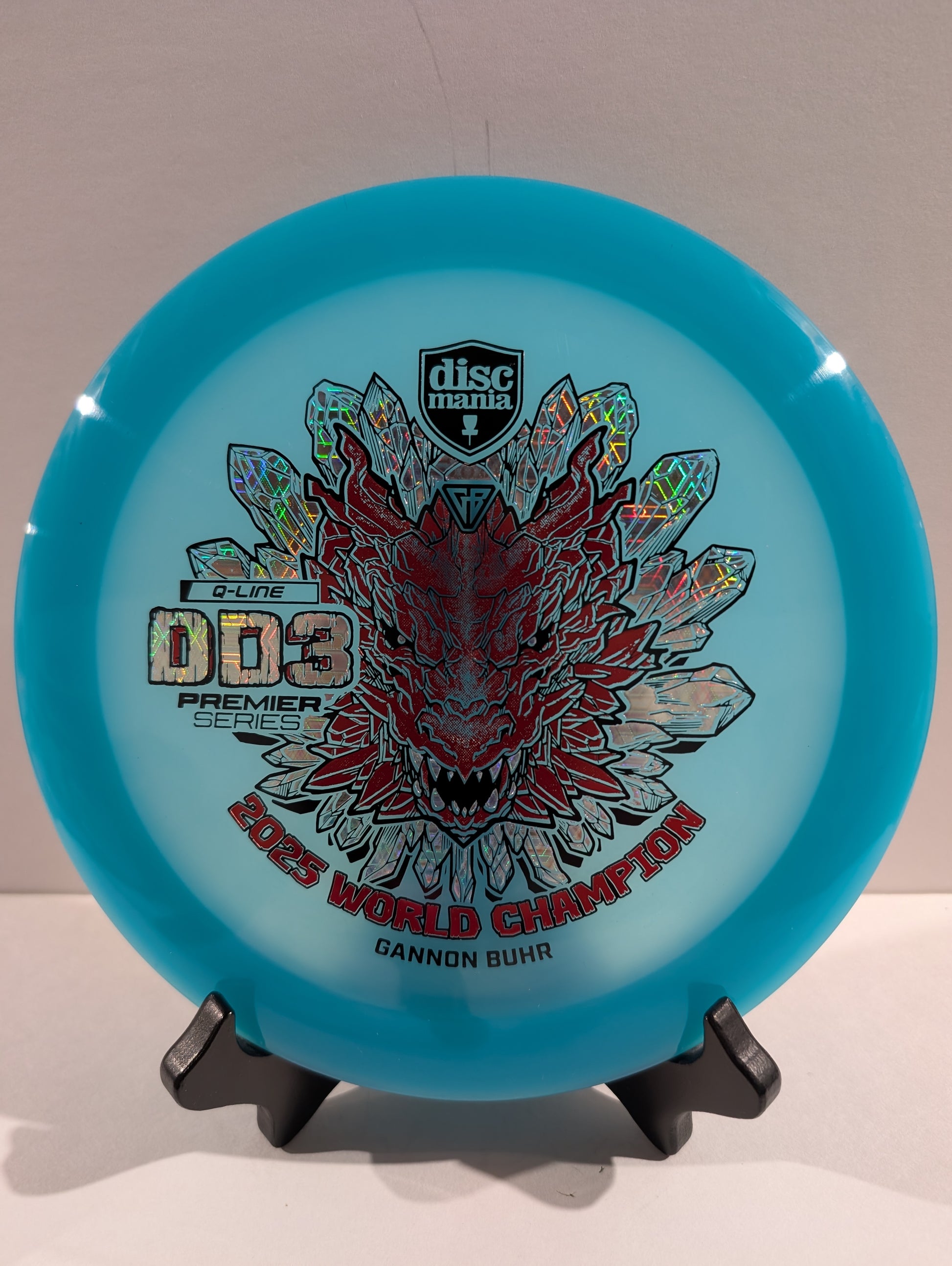 Blue DD3 Disc with red dragon stamp