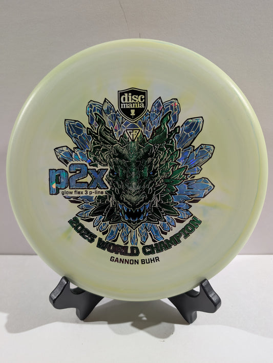 Green p2x disc with green tricolor dragon stamp