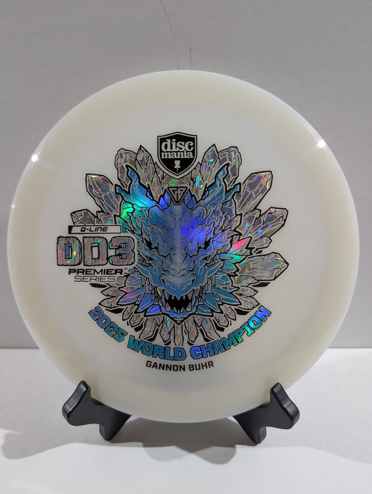 White DD3 Disc with blue dragon stamp