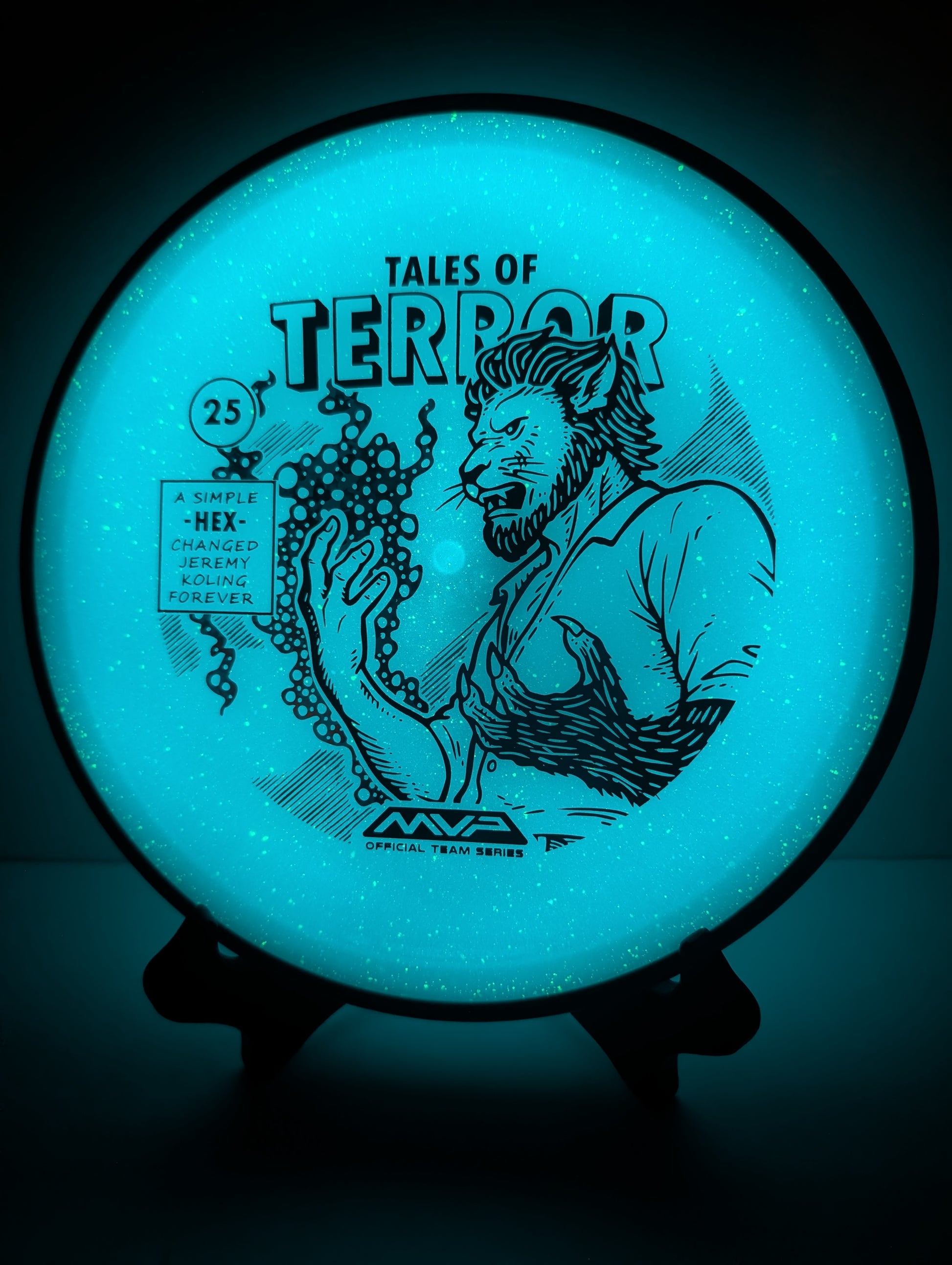 Blue Glowing Hex Disc
